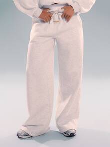 MUSERA Drawstring Straight Leg Sweatpants Vacation Airport Casual Summer Cute 90's Y2k Graduation Teacher Pants For Women Back To School Spring Holiday - Light Grey - View 3