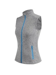 In My Nature Women's Outdoor Stand Collar Zipper Pocket Fleece Vest Jacket Hiking Camping Sportswear Fall Winter - Grey - View 15