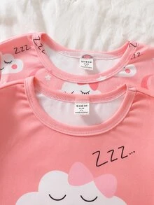 4件組少女睡衣 - 彩色 - 查看 6