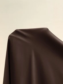 MaterniWear 孕婦純色圓領喇叭袖修身優雅洋裝 秋季 - 咖啡 - 查看 6