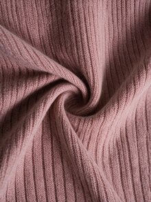 SHEIN BASICS Women's Cozy Light Pink Ribbed Knit Loungewear Set Long Sleeve Cardigan Cropped Cami Palazzo Pants Fall/Winter Warmth Lounge Everyday Casual - Coral Orange - View 10