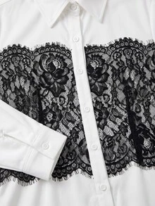 Celisse Women's Lace Patchwork Casual Party Long Dress - White - View 4