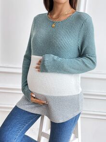 SHEIN تي شيرت حمل و إرضاع بأكمام طويلة للارتداء اليومي، موسم الخريف - متعدد الألوان - مشاهدة 4
