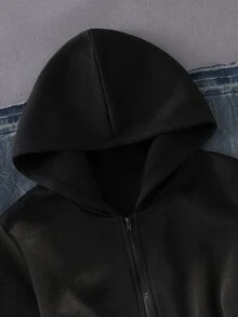 SHEIN 青少年女孩休閒日常修身緊身韓式運動衫，返校季 - 黑色 - 查看 5