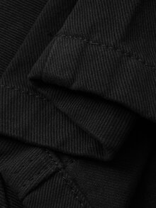 DAZY Quần jean denim nữ thường ngày phong cách casual có túi và cúc cài mùa thu - màu đen - Xem 8