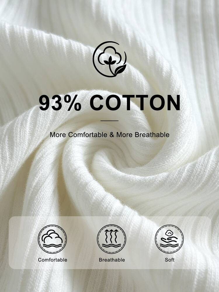 SHEIN 4pcs/Pack Newborn Baby Soft Skin-Friendly Elastic Ribbed Knit Fabric Footies, Spring Summer Autumn Winter, Cute Sweet Minimalist Versatile Elastic Easy To Put On And Take Off, High Cost-Performance, Suitable For Outings, Vacations, Daily Wear, Spring Summer New Style, Baby Girl Clothing Pants Set - Multicolor - View 7