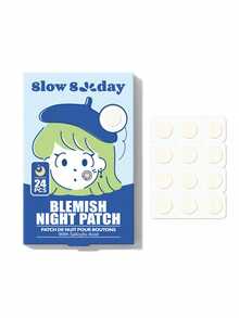 Slow Sunday Parches Nocturnos para Imperfecciones 24 piezas, Materiales de Hidrocoloide, Diseño Ultra Delgado, Impermeable & Transpirable, Para Pre-Maquillaje y Cuidado Diario, Para Cara & Body, Y2K, Adecuado para Otoño & Invierno, Esencial de Otoño, Halloween & Navidad - Night - Ver 5