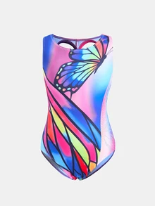 SHEIN 女童简约休闲修身舒适体操服，适合体操运动 - 彩色 - 查看 8