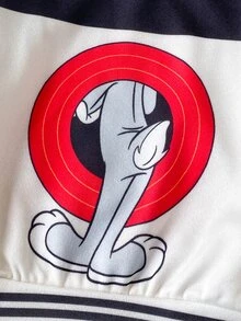 LOONEY TUNES X SHEIN 嬰兒圓領休閒兒童套頭衛衣 秋冬款 - 彩色 - 查看 5