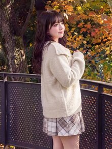 Bijouette Plus Size Women Solid Color Casual Versatile Daily Wear Long Sleeve Sweater Winter - Apricot - View 2