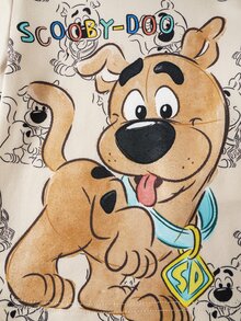 SCOOBY-DOO X SHEIN Baby Boy Long Sleeve Top And Pants Loungewear Set Snug Fit - Apricot - View 5
