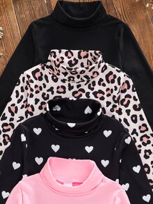 SHEIN 4PCS Young Girls T-Shirts - Multicolor - View 4