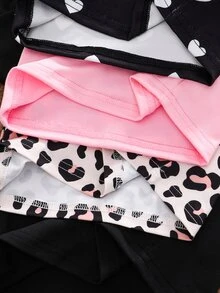 SHEIN 4PCS Young Girls T-Shirts - Multicolor - View 6