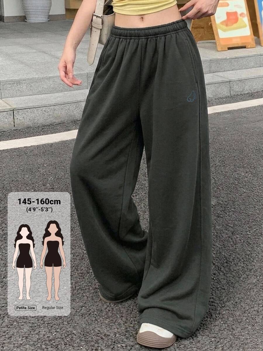 DAZY 女款彈性腰寬鬆休閒長褲 秋季 - 摩卡棕 - 查看 1