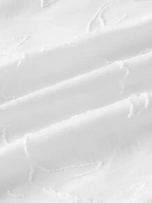 COMVAIL 男士大尺碼純色鏤空休閒度假襯衫，適合萬聖節、冬季派對、秋季穿著 - 白色 - 查看 5