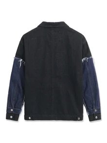 Zalmeno Casual Loose Denim Jacket, Minimalist & Fashion For Daily Wear - Multicolor - View 6