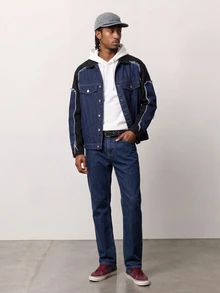 Zalmeno Casual Loose Denim Jacket, Minimalist & Fashion For Daily Wear - Multicolor - View 7
