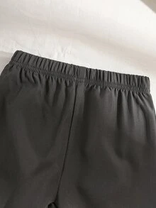 SHEIN 男嬰休閒條紋運動衫套裝，兒童長袖圓領上衣搭配純色長褲，幼兒舒適日常穿著，兒童秋冬軟綿服飾 - 彩色 - 查看 9