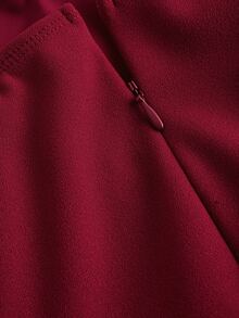 SHEIN MOD Vestido camisero con estructura de corsé en color borgoña talla grande - Burdeos - Ver 5