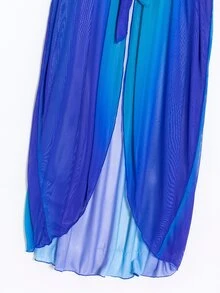 Swim Vcay Ombre Print Belted Kimono,Summer Beach - Blue - View 7