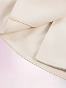 Amplova 女款純色時尚優雅法式百搭日常穿著辦公大衣 乳白色 秋季 - 杏色 - 查看 12