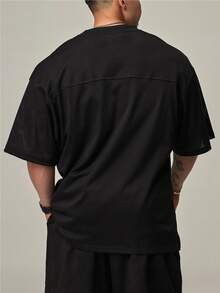 Gym Rark Camiseta deportiva casual básica de unicolor de manga corta para hombre, gimnasio, fútbol - Negro - Ver 2