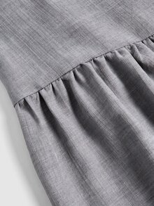 Elenzga French Style Hanging And Wide Leg Pants With Slimming Texture And Elegant Commuting Casual Women's Pants ﻿ ﻿ - Grey - View 5