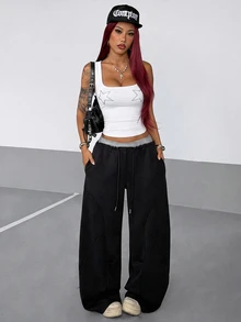 StreetHx European American Style U-Neck Fitted Sexy Tank Top Club Night White Summer - White - View 5