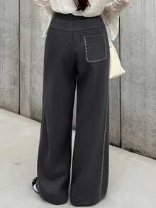 FRIFUL Women's Casual Versatile Long Pants, Autumn/Winter - Grey - View 2
