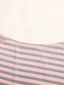 SHEIN 青少年女孩運動衫套裝 秋季休閒 Love Island 風格 返校/秋季 - 淺粉色 - 查看 4