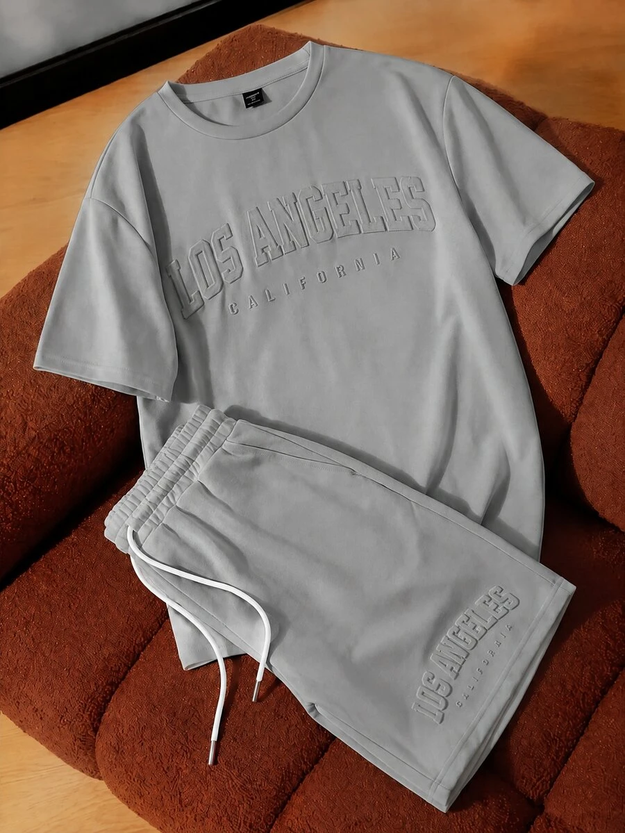 Daypath 2pcs Grey Standard Size Men's Knit Set - Grey - View 1