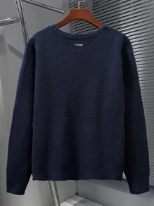 Manfinity CasualKnits 含羊毛男士復古時尚單排扣針織開襟衫 節慶男孩款 秋冬日常新款 毛衣開襟衫 - 綠色 - 查看 7