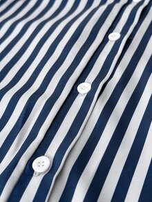 Maweii Plus Size Women Casual Oversize Striped Print Shirt & Loose Long Stripe Two Pieces Set Fall - Multicolor - View 7