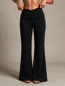 Costa Lumi Women's Black Loose Fit Sports Pants - Black - View 3