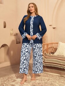SHEIN Swim Plus Size Women Beach Burkini Set - Multicolor - View 6