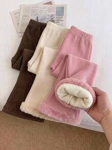 SHEIN 2PCS Young Girls Pants Young Girl Young Girl - Multicolor - View 5