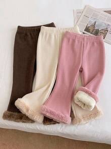 SHEIN 2PCS Young Girls Pants Young Girl Young Girl - Multicolor - View 4