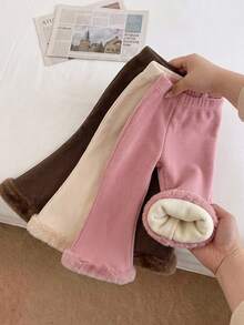SHEIN 2PCS Young Girls Pants Young Girl Young Girl - Multicolor - View 7