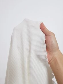 SHEIN MOD Camiseta De Manga Acampanada De Talla Grande Para Mujer - Blanco - Ver 7