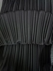 Rafferiza Sleeveless Mandarin Collar Cinched Waist Jumpsuit With Pleated Detail, Black - Black - View 7
