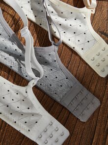 3pcs Polka Dot Wireless Bra For Girls, Thin Anti-Sagging Push-Up Sports Bra For Teenagers - Multicolor - View 5