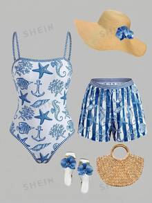 Blue and White