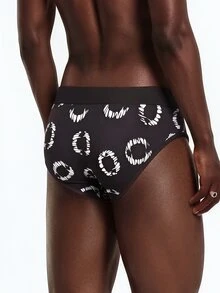 Rest Era Men's Letter Print Elastic Waist Casual Briefs - Multicolor - View 2
