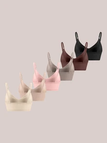 Barelissa Women's Multicolor Seamless Wireless V-Neck Bra Set, Soft Comfortable Push-Up Bralette, Everyday Lingerie For Commute & Daily Wear - Multicolor - View 3