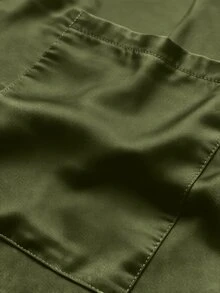 Maweii Plus Size Women's Rainbow Gradient Striped Batwing Pants With Drawstring Pockets Lion Head Patch Cuffed Hem Casual Pants Spring Summer Y2K Streetwear Vacation Outfit - Army Green - View 4