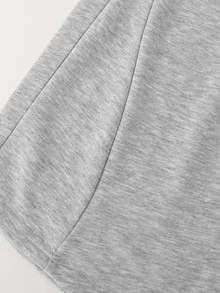 SHEIN Sparklyn Teen Girls Wide Leg Loose Fit Curved Leg Sweatpants Casual Junior Baggy Cute Fashionable All-Match Joggers Fall Minimalist Sports Work Beach Grey - Grey - View 6