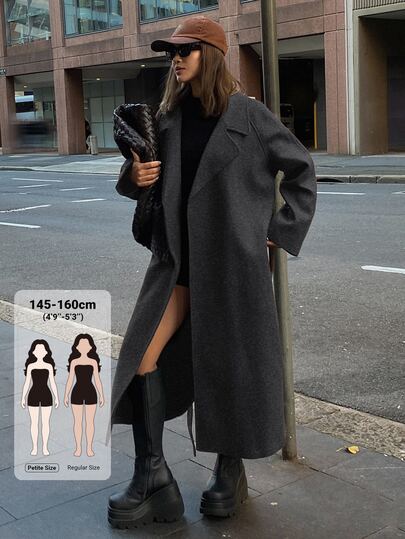 DAZY Women's Solid Color Casual Versatile Daily Wear Overcoat