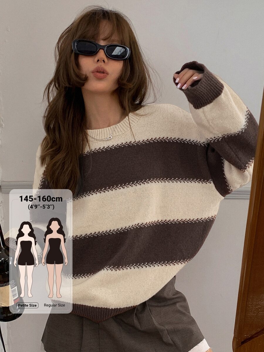 DAZY Women's Solid Color Casual Versatile Daily Wear Long Sleeve Sweater - Multicolor - View 1