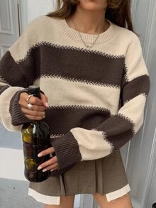 DAZY Women's Solid Color Casual Versatile Daily Wear Long Sleeve Sweater - Multicolor - View 4