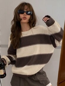 DAZY Women's Solid Color Casual Versatile Daily Wear Long Sleeve Sweater - Multicolor - View 7